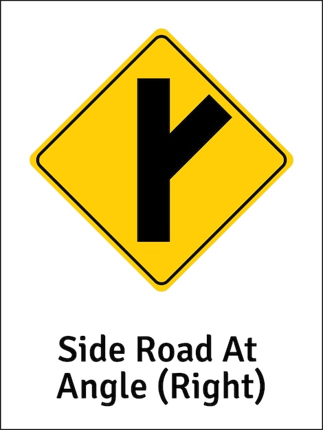 Estrada lateral em ângulo direito