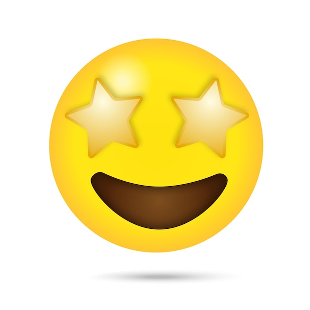 Estrela atingiu emoji rosto com olhos de estrela
