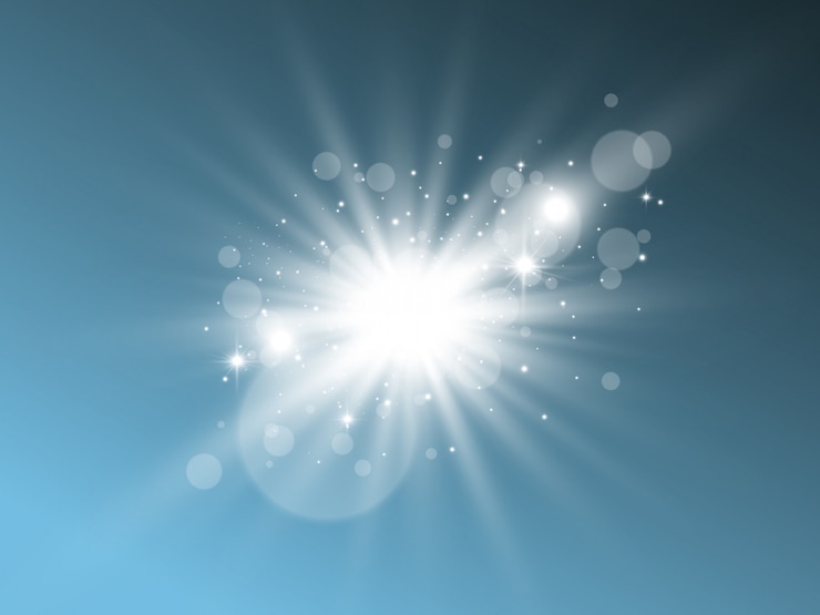 Vetor estrela bonita brilhante. ilustração vetorial de um efeito de luz
