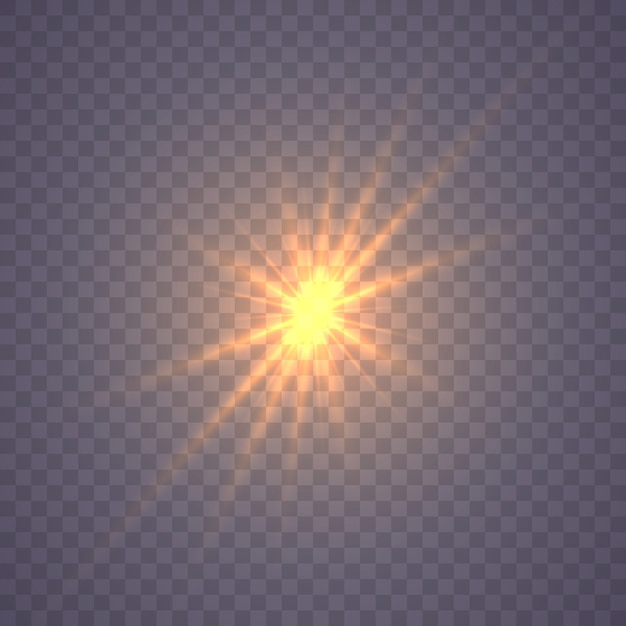 Estrela brilhante, efeito do sol