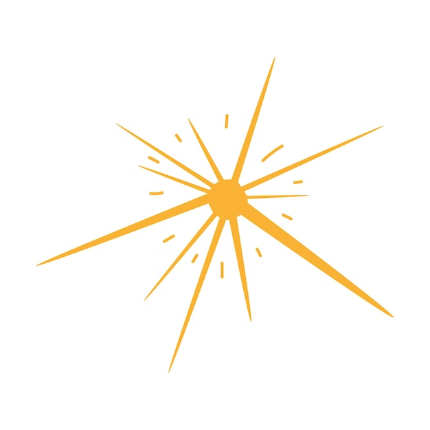 Estrela cintilante ilustração abstrata retrô com brilho para design de celebração forma geométrica