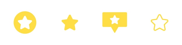 Vetor estrela dourada ou ícone plano favorito para aplicativos e sites