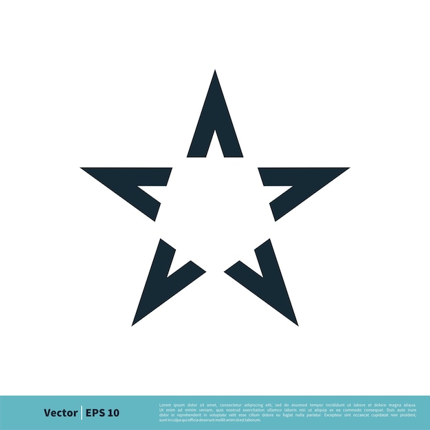 Estrela pentagonal ícone vetor logotipo modelo ilustração design vetor eps 10