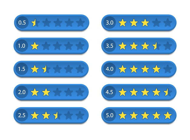 Estrelas de avaliação. feedback e revisão do cliente. ilustração.