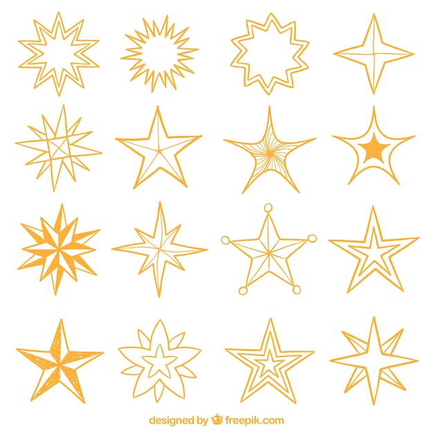 Vetor estrelas decorativas coleção