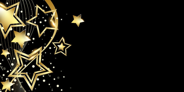 Vetor estrelas douradas brilhantes fundo ilustração festa de celebração