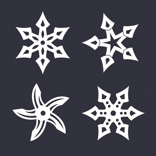 Vetor estrelas ninja ninja, shurikens