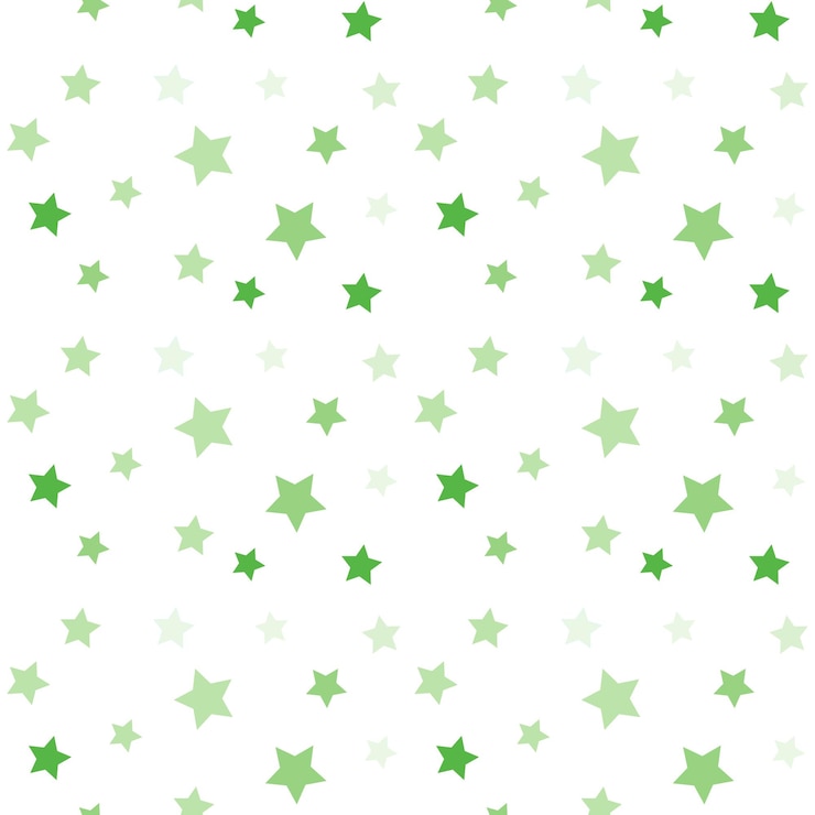 Vetor estrelas verdes sobre um fundo branco