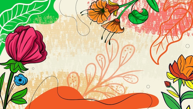 Vetor estrutura de banner de design fundo bonito para design colorido com plantas tropicais para o seu texto