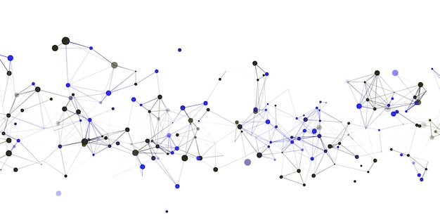 Estrutura de conexão de rede conceito de alta tecnologia e futuro conceito de comunicação e web visualização de big data ilustração vetorial