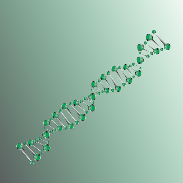 Vetor estrutura de dna em hélice cruzada genética
