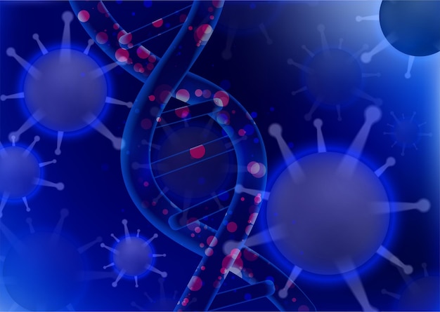 Estrutura molecular do vírus Teste de DNA abstrato Conceito gráfico para seu projeto