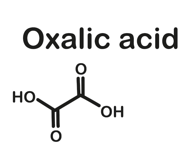 Estrutura química do ácido oxálico.