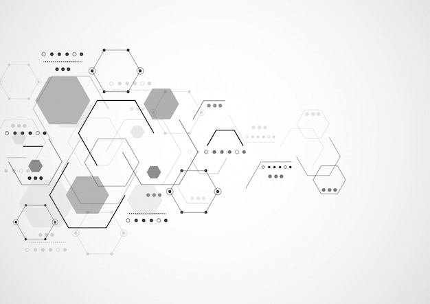 Estruturas moleculares hexagonais abstratas