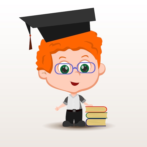 Estudante com livros