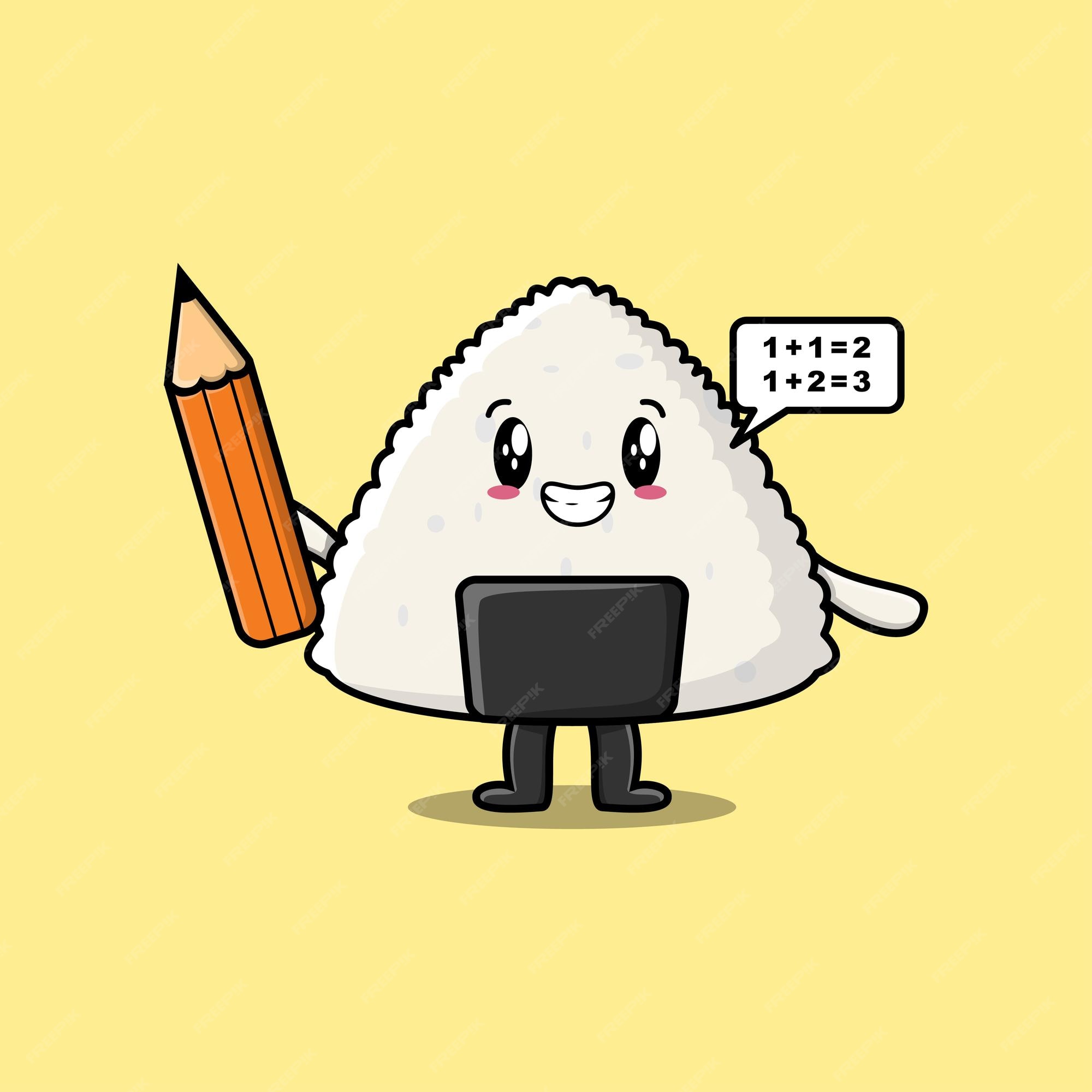 COMO DIBUJAR UN ONIGIRI KAWAII 🍙 Como dibujar comida kawaii 🍙 DIBUJOS  FACILES 