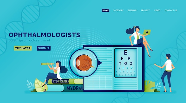 estudantes de oftalmologia leem e entendem como diagnosticar distúrbios oculares com Snellen