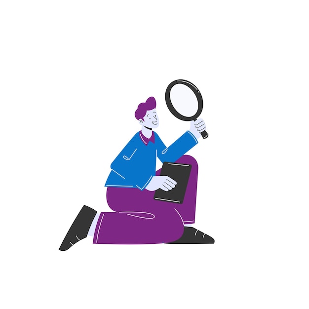 estudo trabalho em equipe ilustração de pesquisa