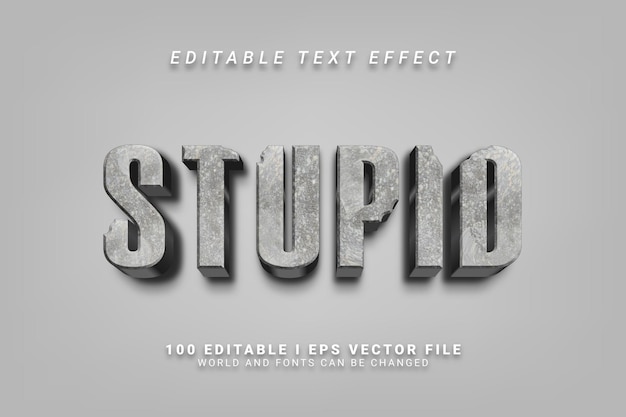 Estúpido efeito de texto de estilo 3D