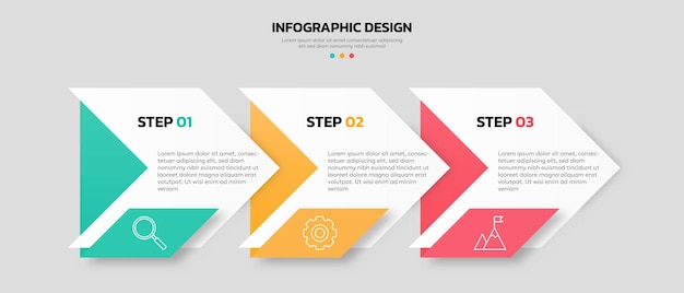 etapas de infográfico colorido moderno vetorial