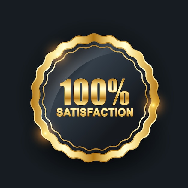 Etiqueta 100% de satisfação garantida