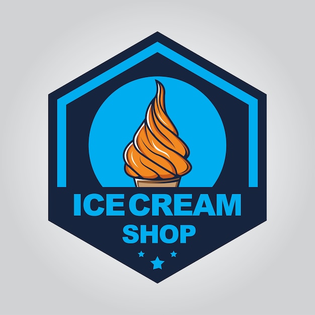 Etiqueta de emblema do emblema de sorvete