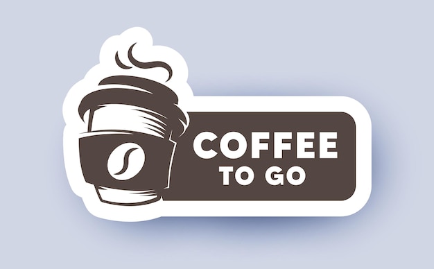 Etiqueta do logotipo café para viagem