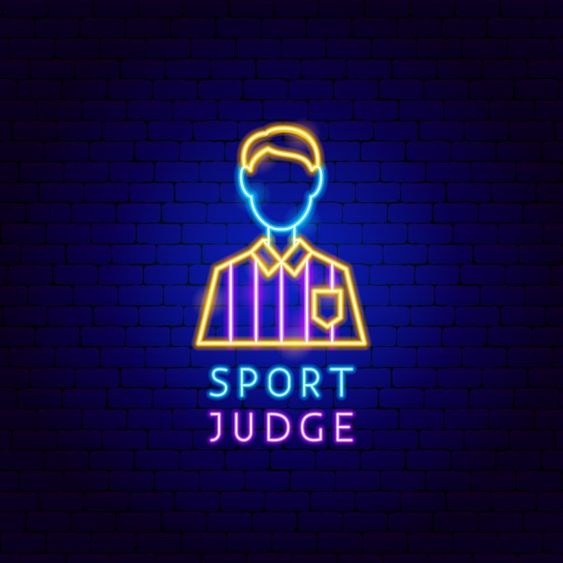 Etiqueta Neon Juiz Esportivo