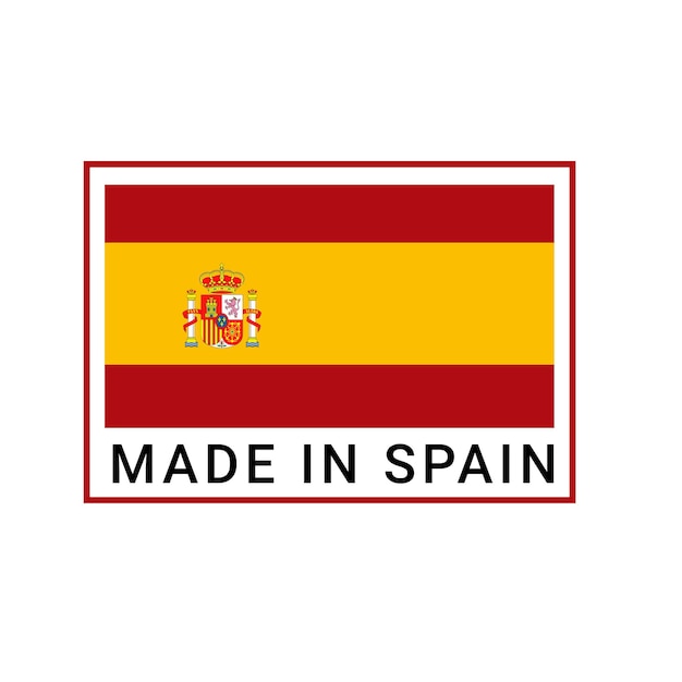 Etiqueta redonda made in spain modern made in spain logo