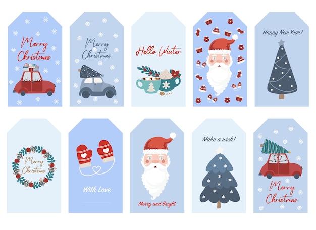 Etiquetas de natal tags de presente imprimíveis com feliz natal
