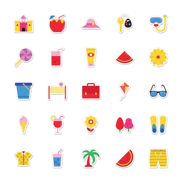 Etiquetas do verão e dos feriados