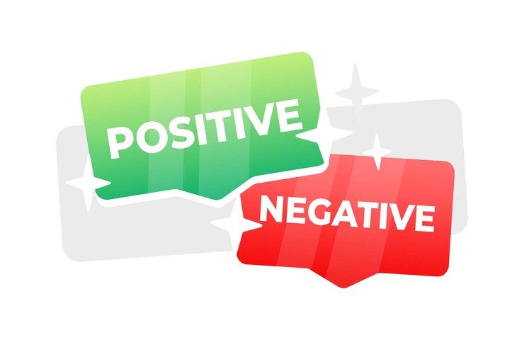 Vetor etiquetas positivas e negativas marcas de verificação ilustração vetorial