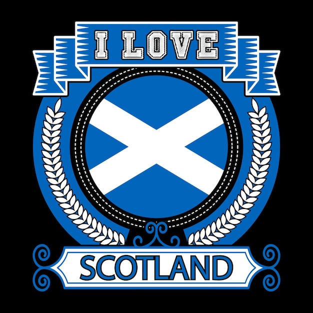 Vetor eu amo a escócia