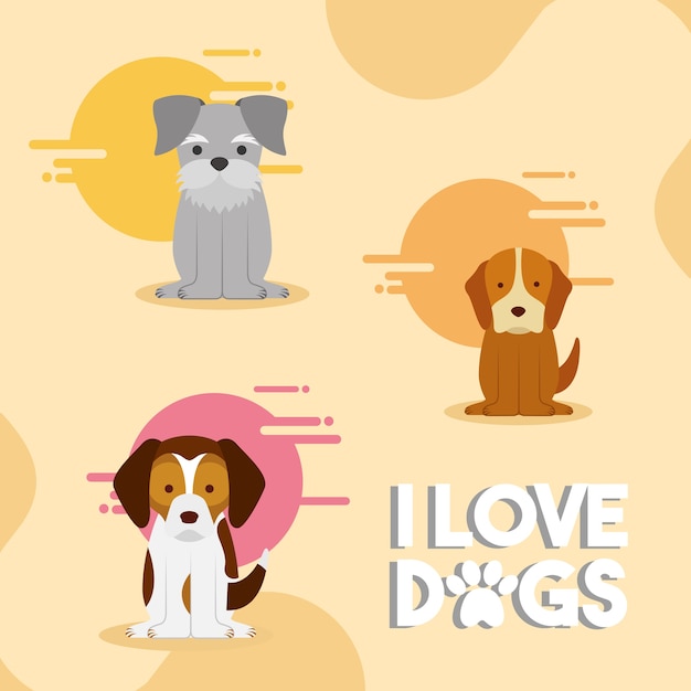 eu amo a mascote do cachorrinho de cães