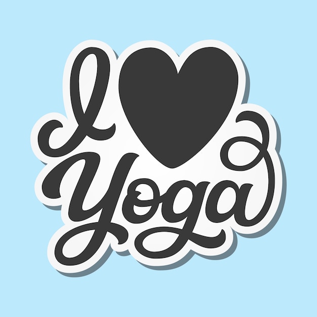 Eu amo letras de ioga