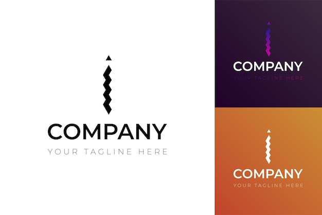 Eu escrevo o logotipo para negócios em diferentes conceitos de inicialização de empresa ou vetor de logotipo de identidade corporativa
