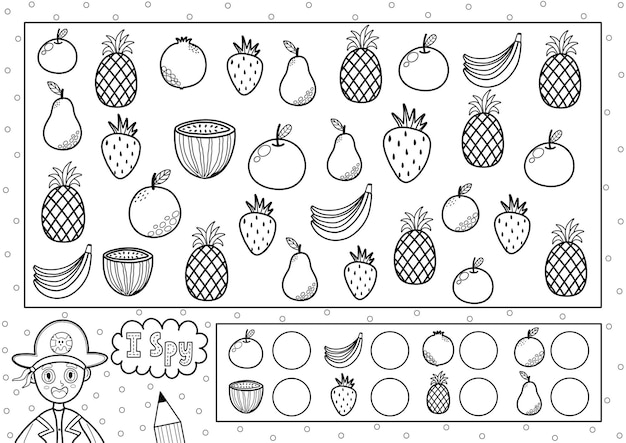 JOGO Descubra a Fruta DESENHO de Pintar, Colorir Frutas