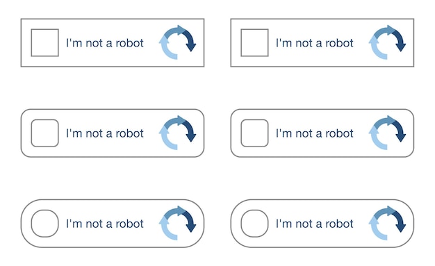 Eu não sou um robô e braço robótico plano