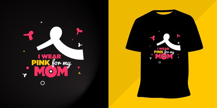 Vetor eu uso rosa para o design de tipografia moderna e moderna da minha mãe