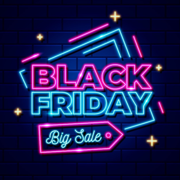Evento neon black friday