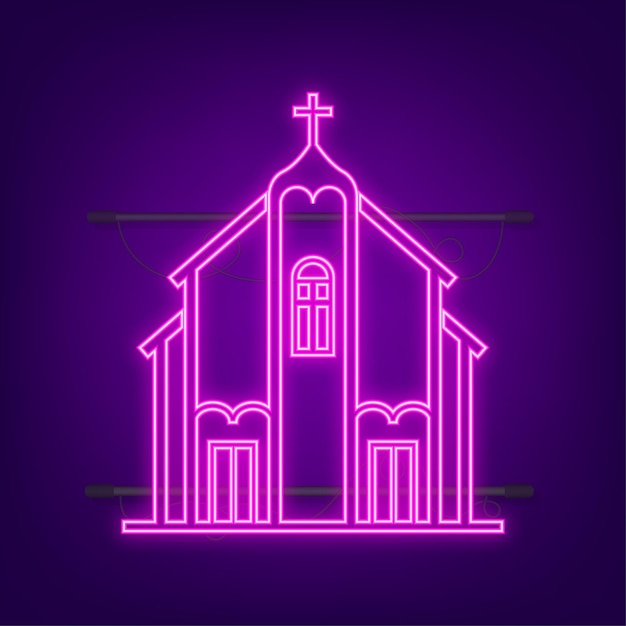 Vetor excelente design da igreja para qualquer finalidade ícone da linha de design de interiores