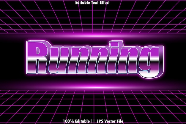 Executando efeito de texto editável estilo retrô dos anos 80
