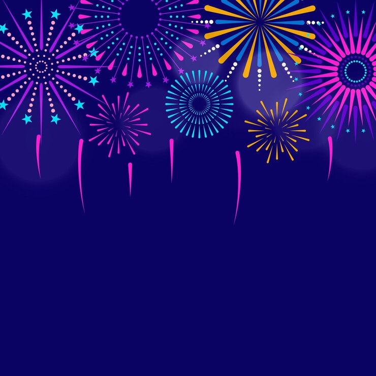 Vetor exibição de fogos de artifício coloridos