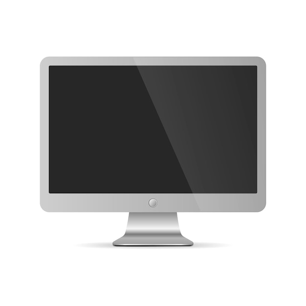 Exibição do monitor do computador isolada. ilustração vetorial. tela de tv vazia ou monitor lcd.