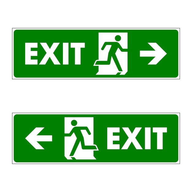 Exit sign vector logo modelo ilustração design vector eps 10