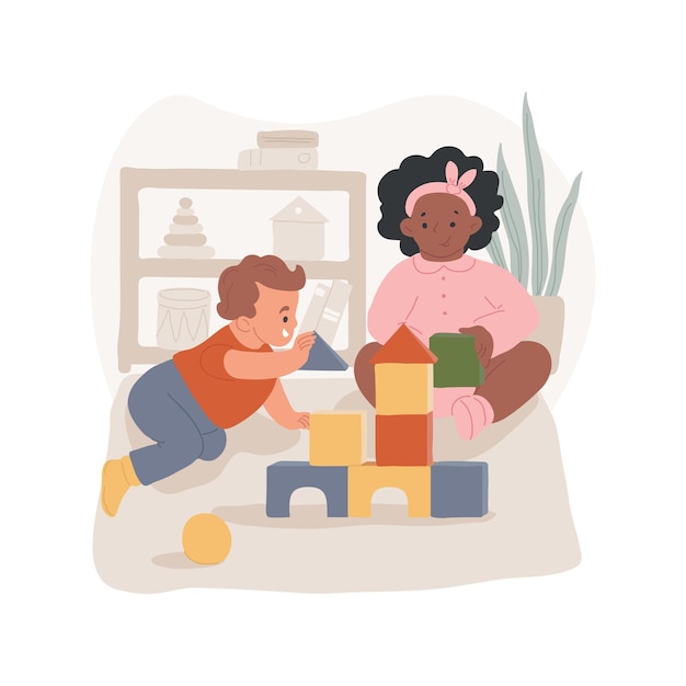 Explore a ilustração vetorial de desenho animado isolada de cores