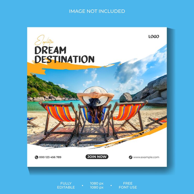 Explore a World Travel Social media post Banner Design