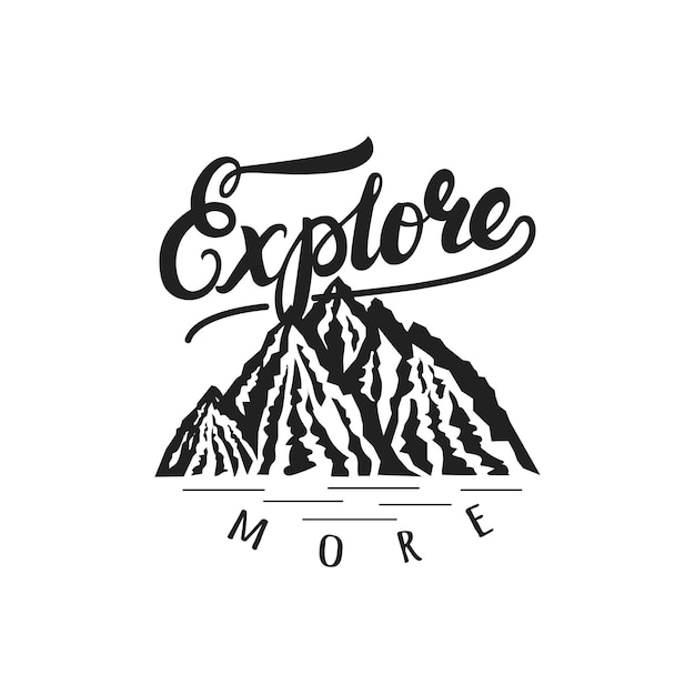 Explore mais mão desenhada letras logotipo