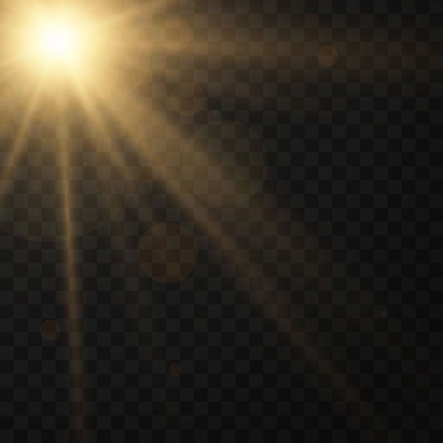 explosão de explosão de luz brilhante amarelo transparente
