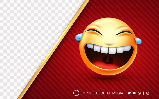 Expressão de emoji rindo alto